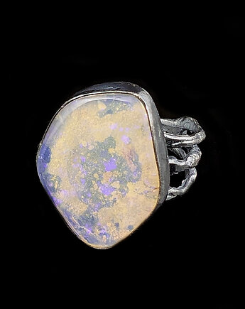 Pierścionek opal boulder z Australii, Pracownia Neores