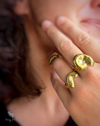 Oryginalny, antyczny, złoty pierścionek, Buggy Jewels