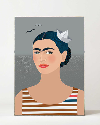 Plakat Frida i morze, OSOBY - Prezent dla Kobiety