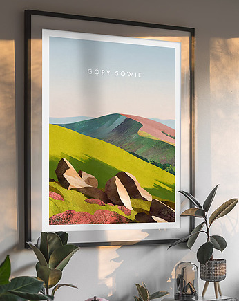 Malownicze Góry Sowie - plakat 50x70 cm, minimalmill
