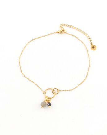 Pozłacana bransoletka na rękę z kamieniami, Kulka Bransoletki