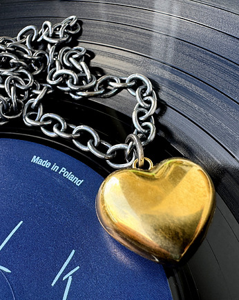 Naszyjnik Serce pozłacane na srebrnym łańcuchu 50 cm, SHAMBALA