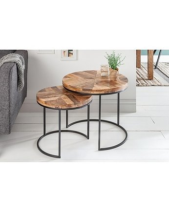 Stolik Kawowy 2 szt. Zestaw Elements Natur Mango, MIA home