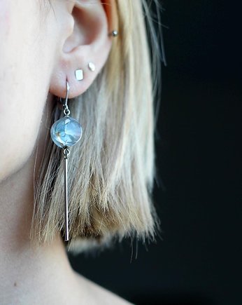 Kolczyki z naturalnymi kwiatami w żywicy, Bioevgenika Jewelry