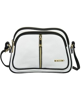 Torba skórzana  z ozdobnymi suwakami (5942), BOSCCOLO