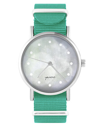 Zegarek -  Szary  - turkusowy, nylonowy, yenoo