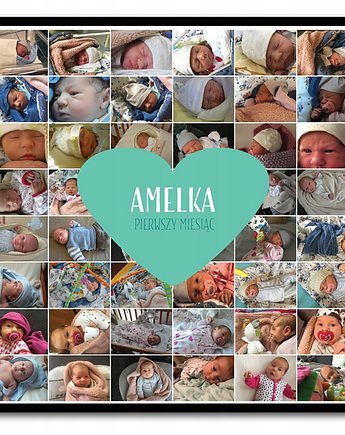 Plakat z 44 personalizowanymi zdjęciami i imieniem, Sowia Aleja