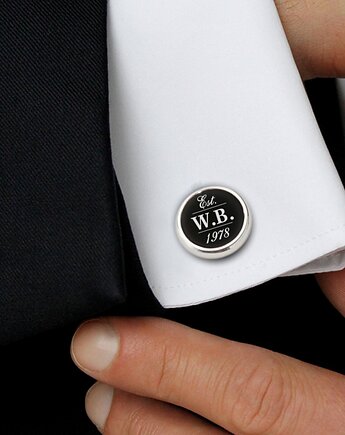 Urodzinowy prezent dla faceta spinki grawer, ZaNa Design