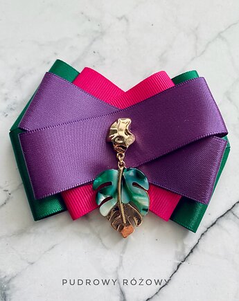 Brosza z liściem palmowym New, Pudrowy Różowy