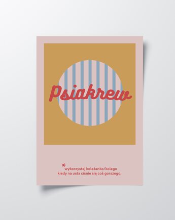 Kolorowy plakat, Psiakrew, dla nadmiernie przeklinających, DODUMU