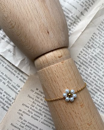 Bransoletka  kwiatek łańcuszek, Panji Handmade