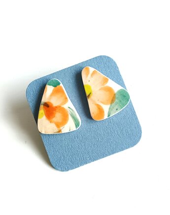 Kolczyki ceramiczne Włocławek, biżuteria z talerzy