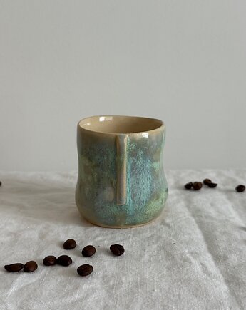 Mała Czarka Espresso Perłowa Zieleń Ceramika 120 ml, bien.ceramics