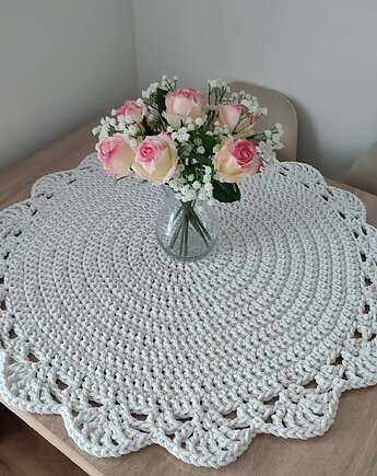 Podkładka szydełkowa ze sznurka bawełnianego 80cm, MISZ MASZ Dorota Tyszko