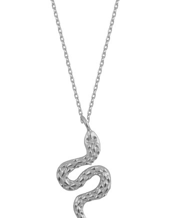 Srebrny pozłacany naszyjnik z wężem, ATdiament