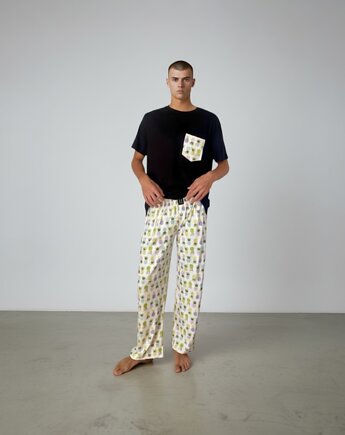 Piżama Unisex bawełniana w ananasy, HisOutfit