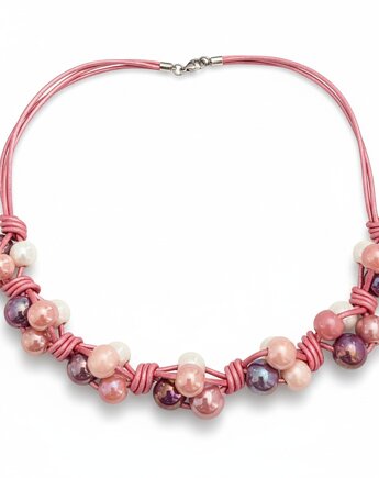 Naszyjnik feboo POUDRE II róż, Beezoo