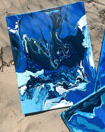 Obraz Abstrakcja 'Silence of the sea' 40x50cm, ZaczarowanaArt