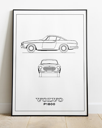 Plakat Legendy Motoryzacji - Volvo P1800, Peszkowski Graphic