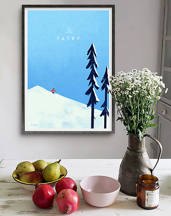 Narty w Tatrach - plakat 50x70 cm, minimalmill
