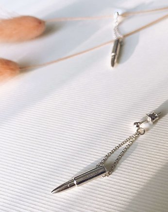 Kolczyki srebrne Eyes On Traget - silver long earrings, Unikke Design
