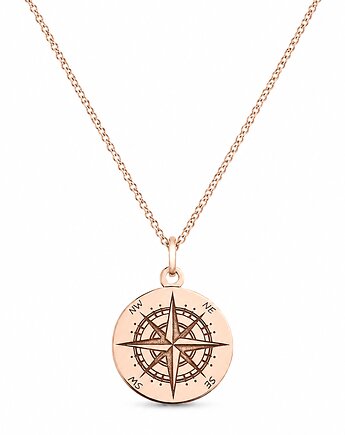 KOMPAS - naszyjnik różowe złoto, ISSI Jewelry
