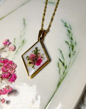 Przepiękny naszyjnik z bukietem kwiatów - idealny prezent, Blask Natury