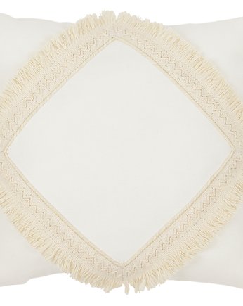 Kwadratowa poduszka boho z koronką Wanilia, Cotton & Sweets