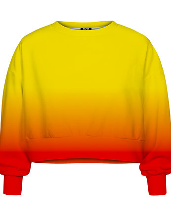 DR.CROW Bluza Krótka CROP Ombre Yellow Red, DrCrow