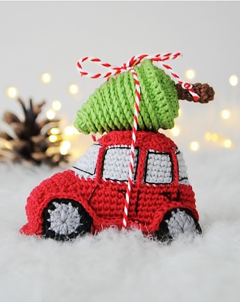 Samochód z choinką - ozdoba choinkowa, Lollipop