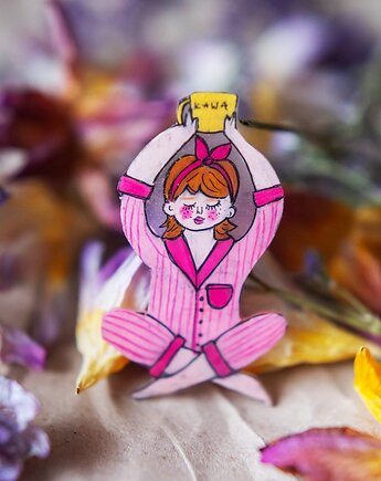 Broszka poranna joga Eweliny, Pintura