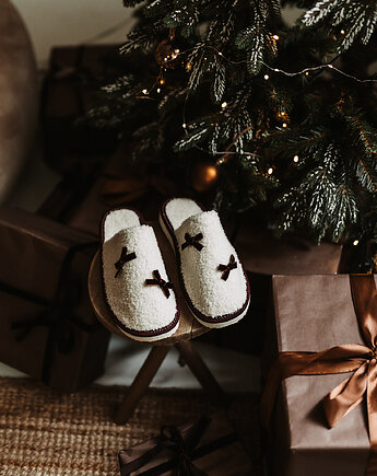 Eleganckie świąteczne pantofelki z kokardkami, Apollie&co