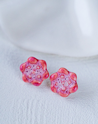 Kolczyki porcelanowe ROSES, rękoczyny
