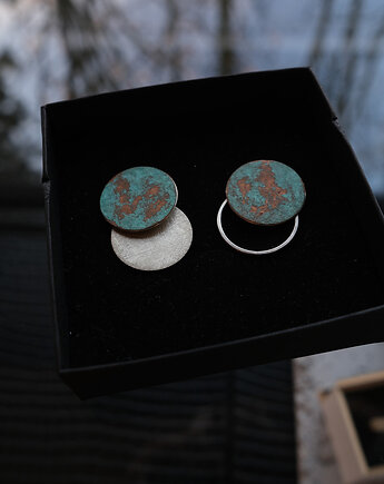 Kolczyki unikaty pink Gold Moon, Marta jewelry