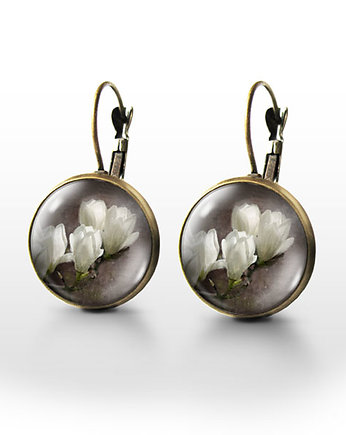 Kolczyki - Magnolia - brąz, yenoo