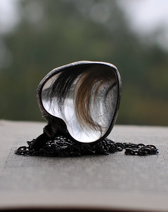 Naszyjnik Pamiątka, wisiorek z włosami, MARIAELA