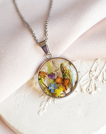 Naszyjnik z leśną kompozycją, nature gift