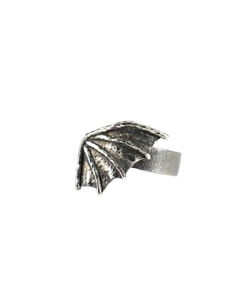 Pierścionek smoczy Dragon Wing ciemne srebro, Bellamente