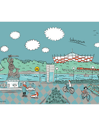 Plakat A4 Warszawa Stadion Narodowy, Gliniana Kura