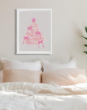 Plakat Swiąteczny na ścianę A3 Minimalistyczny Plakat nowoczesny Choinka, Kalibri Arts
