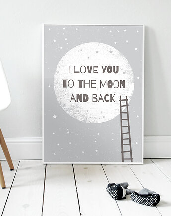 To the moon and back - plakat, milostudio