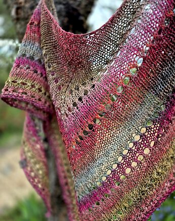 Malwa / chustka z lnem, agat handmade