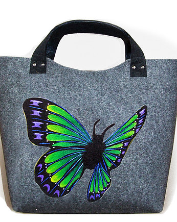Filcowa torba motyl 3 (zamek), ruben art