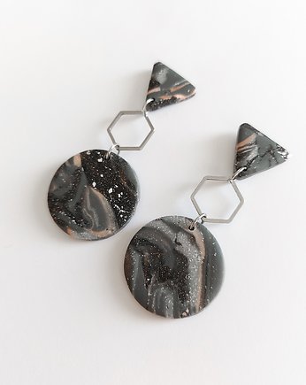 Kolczyki wiszące koła z kolekcji Etna, Figura Projekt