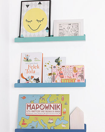 Półka na zdjęcia książki zabawki miętowa, Bastama