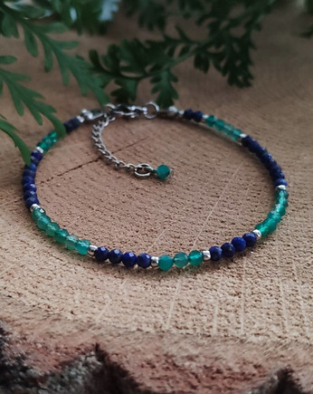 Bransoletka z zielonym onyksem i lapis lazuli, REVEAL