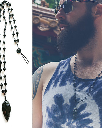 Dragon glass rosary. naszyjnik, IRON WOLF