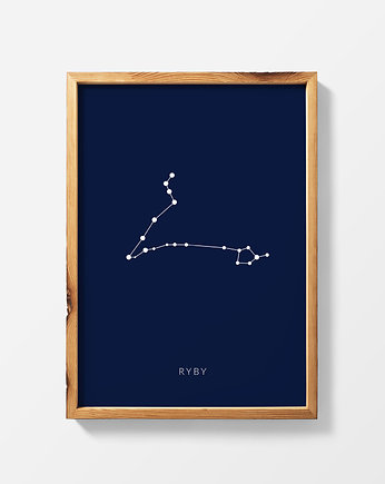 Ryby - znak zodiaku - plakat na prezent, PLAKATY GEOMETRYCZNE
