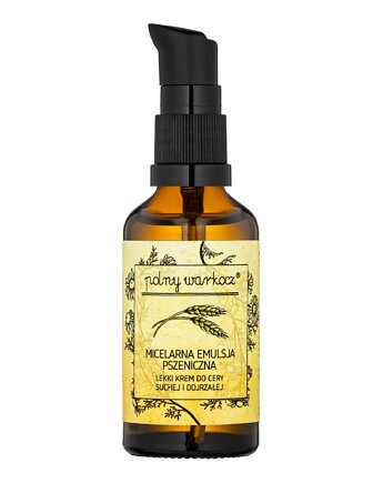 Polny Warkocz Micelarna emulsja pszeniczna - lekki krem do cery suchej i dojr, Polny Warkocz