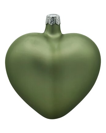 Bombka choinkowa: Serce matowe: oliwkowe, Syn Bombkarza